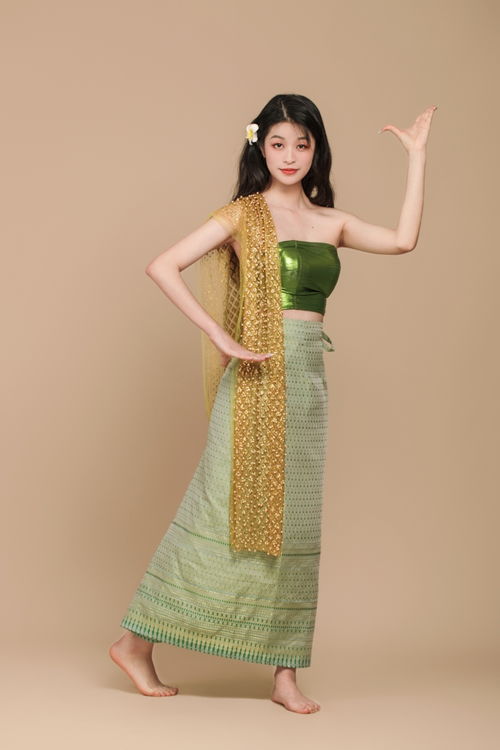傣族服饰少数民族服饰女性人物摄影图 摄影